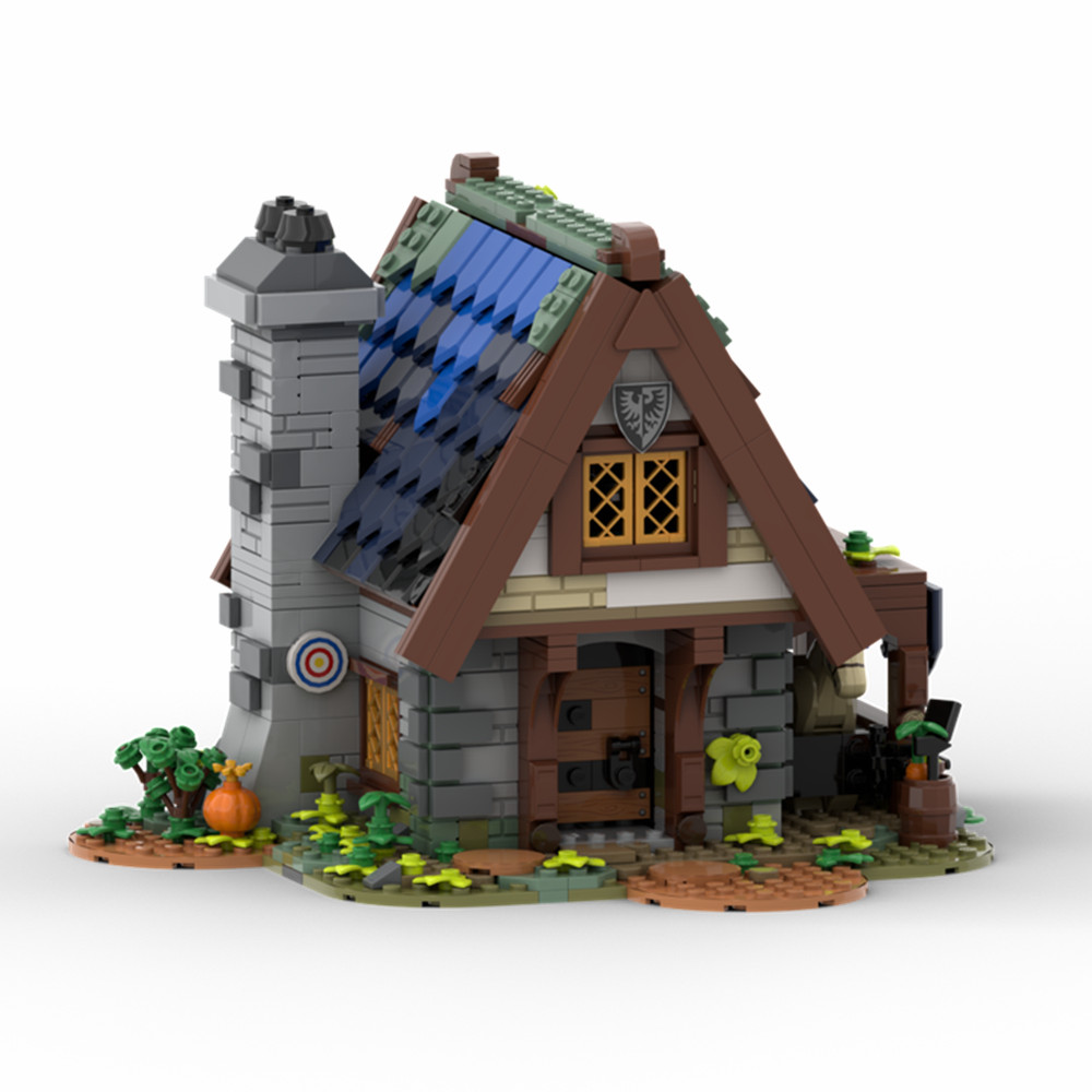 Creator Medieval Old Knights Cottage MOC Blocks ใช้งานร่วมกับ "Lego" ของเล่นสําหรับชายหญิง