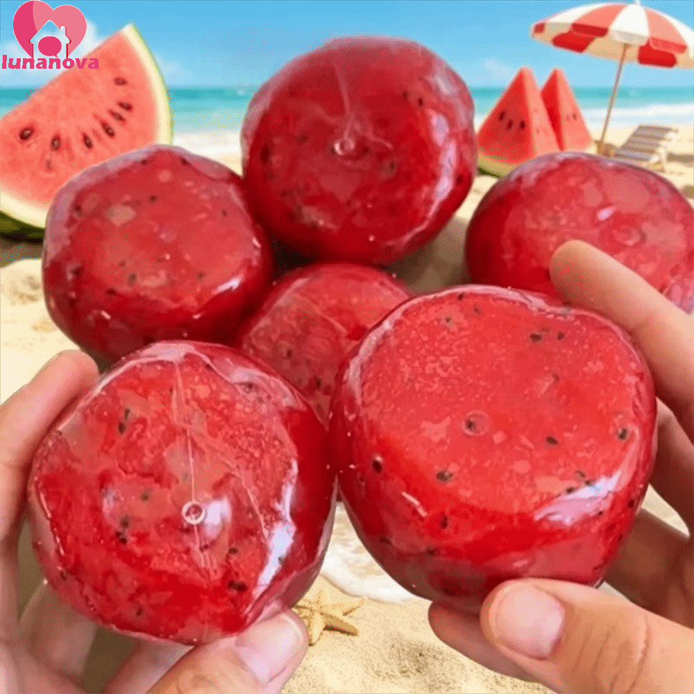LUNANOVA Non Rebound Fidget ของเล่น,ความวิตกกังวลบรรเทาแตงโมสร้างสรรค์ของเล่นบีบ,นวดของเล่นสมจริง Squishy สบายผลไม้หยิกสําหรับเด็กผู้ใหญ่
