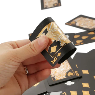 24K Gold Waterproof Playing Cards Plastic Poker Game PET Table Games Halloween Christmas Family Game Nights Board Game