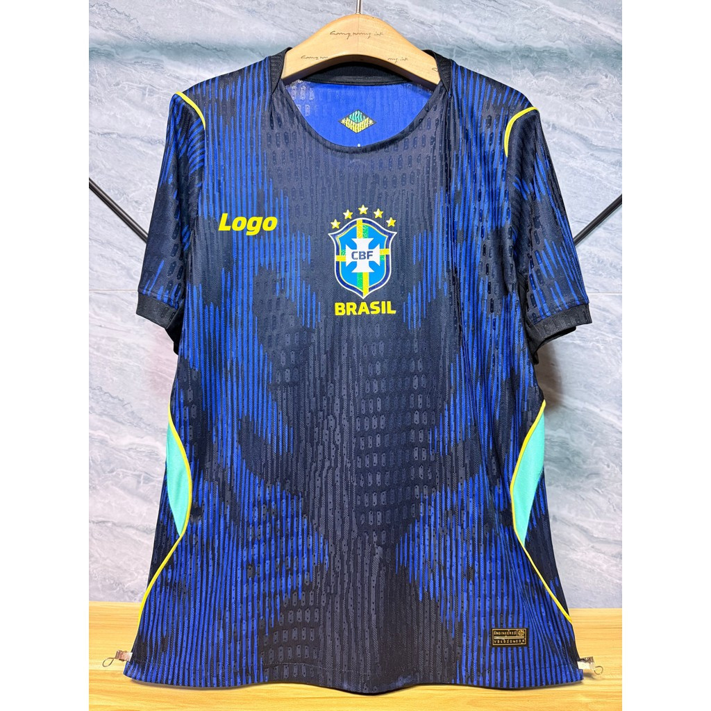 Player Issue Brazil 2026/27 Mens Real Brazil Away Short Sleeves Football Jersey T-Shirt