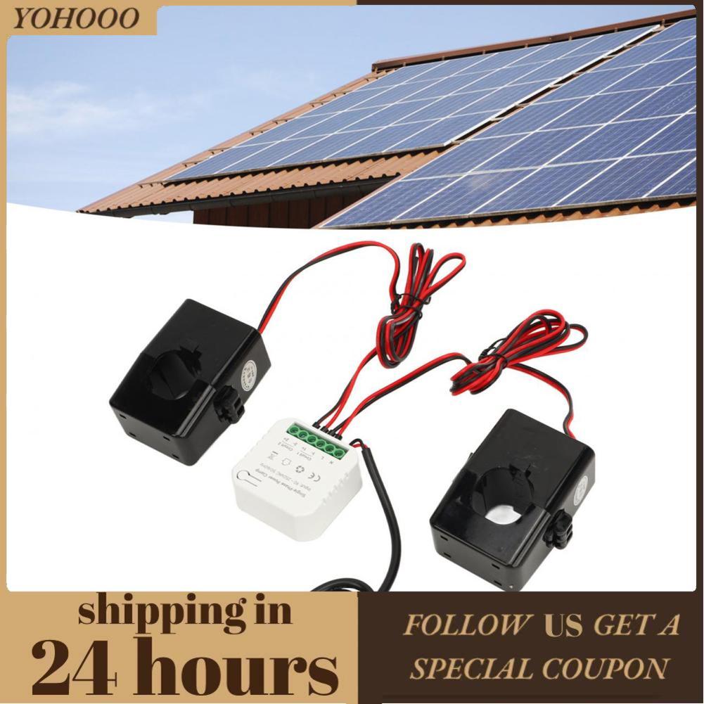 Yohooo Yohooo Home Tuya Appสมาร์ท 2 Wayเครื่องวัดพลังงานทวิภาคี 2 ชิ้น 300A Current Transformer Powe