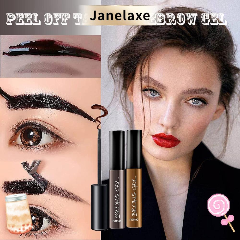JANELAXE สีธรรมชาติ Eyebrow Tint Easy Peel Eyebrow Tattoo Tint EyeBrow Gel