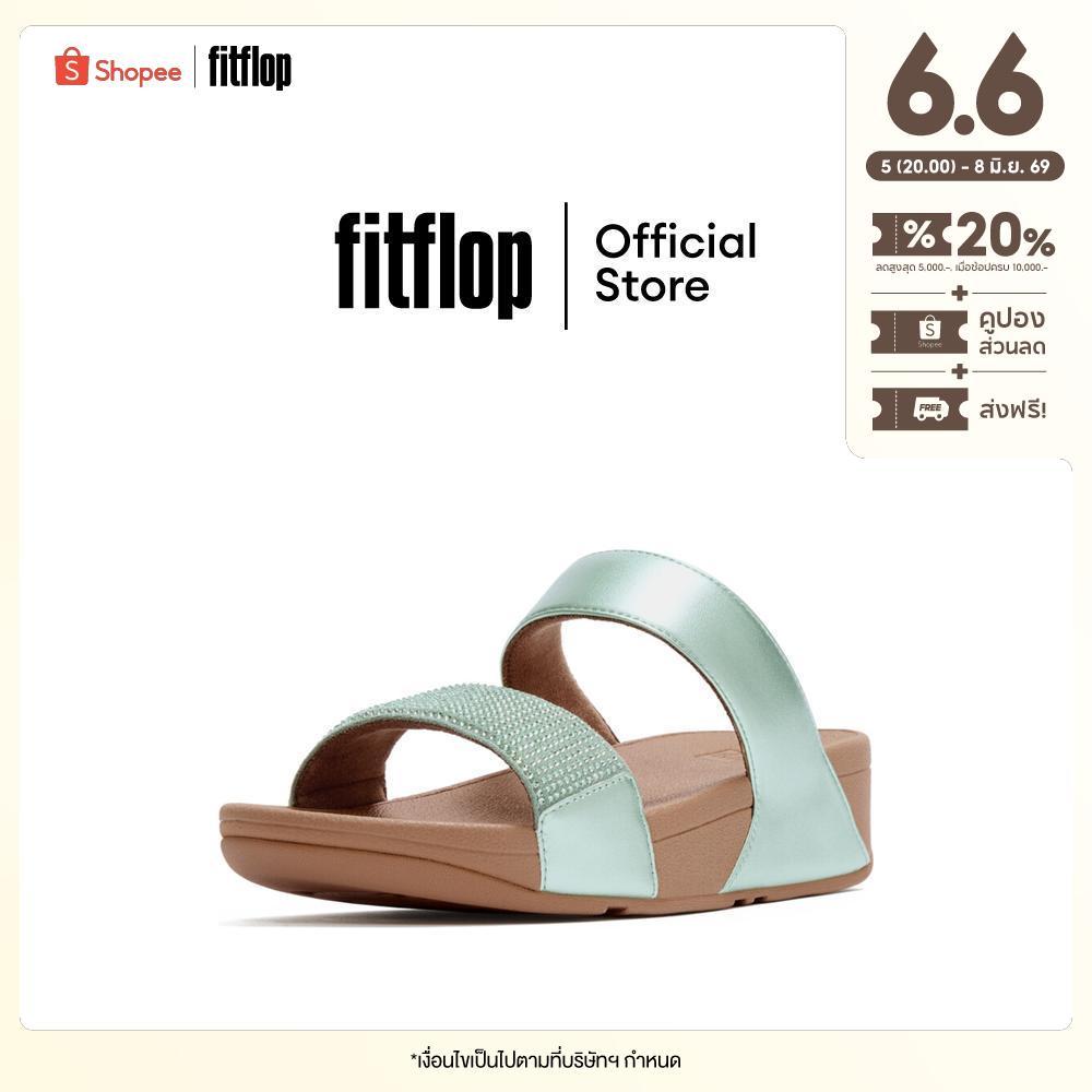 FITFLOP LULU CRYSTAL EMBELLISHED SLIDE รองเท้าแตะผู้หญิง รุ่น EC4-D58 สี GREEN