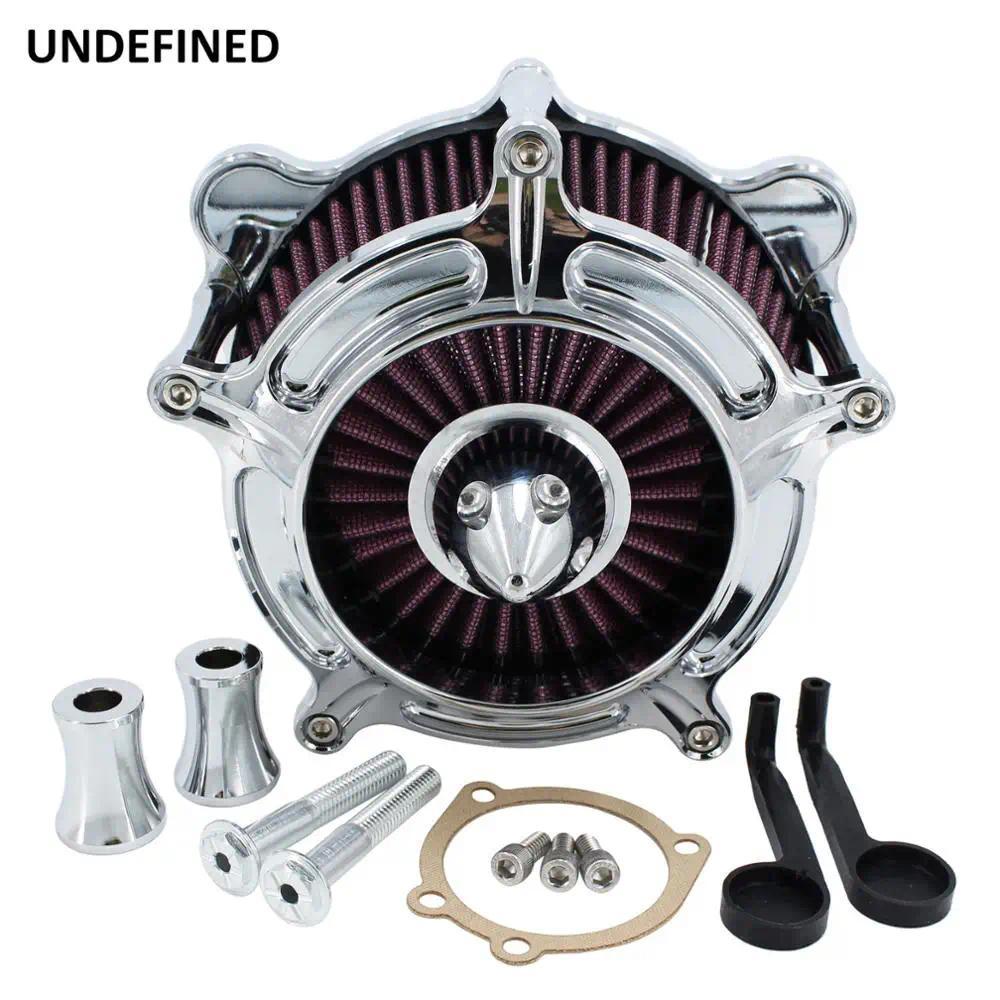 B Air Filter Chrome Air Cleaner Intake For Harley Dyna Street Bob Switchback FLD 1993-2017 Touring F