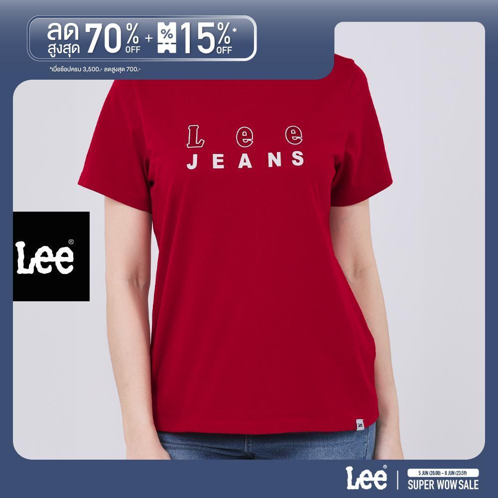 LEE เสื้อยืดแขนสั้นผู้หญิง รุ่น LE S226WTSSF20 สีแดง