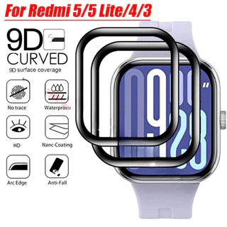 3PCS Clear Screen Protector สําหรับ Redmi Watch 6 5 Active Lite Full Cover HD Hydrogel ฟิล์มสําหรับ Redmi Watch 5 4 3 Lite Active โค้งสีดําขอบฟิล์มแก้วนุ่ม