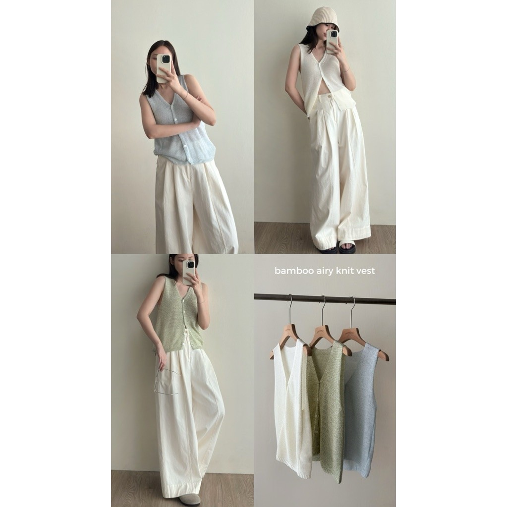 FADTHINGS : Bamboo airy knit vest 🐛🗯️