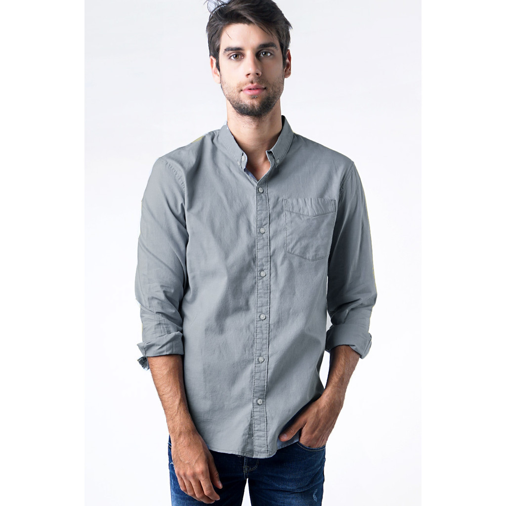 Boombboogie - เสื้อเชิ้ต Volter Light Grey 246B5LG