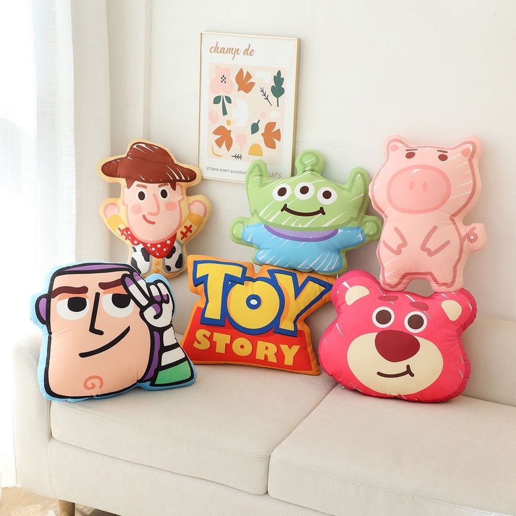 การ์ตูน Toy Story TOY ส่วนบุคคลโซฟาเบาะ Woody Bass Lightyear หมอนตุ๊กตาตุ๊กตาของขวัญ