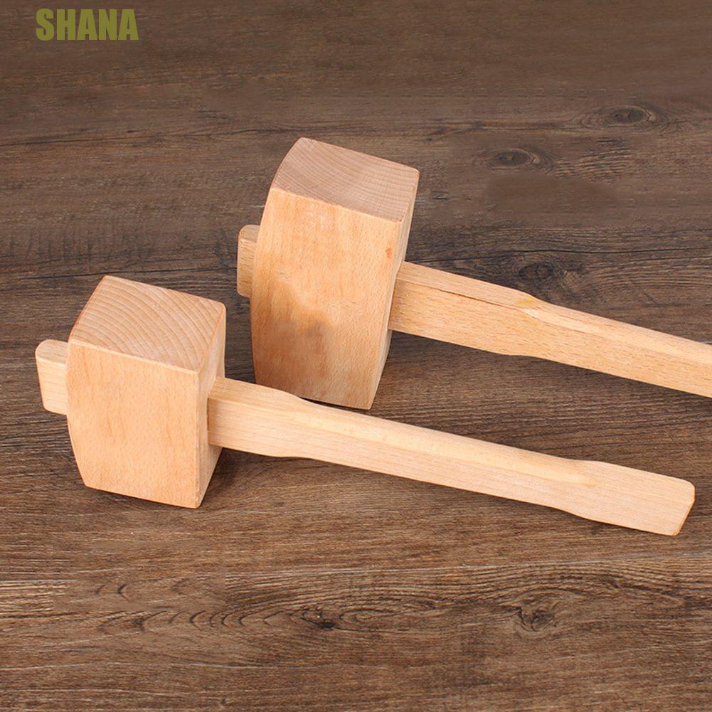 SHANA ค้อนน้ําแข็งบดใช้งานง่าย Simple Bar DIY Beech ไม้ขัดกระบวนการเครื่องมืองานไม้