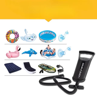 Intex ที่สูบลมเทอร์โบรุ่น Double Quick I มีหัวสำหรับใช้งาน 3หัว น้ำหนักเบา พกพาสะดวก มีกล่อง