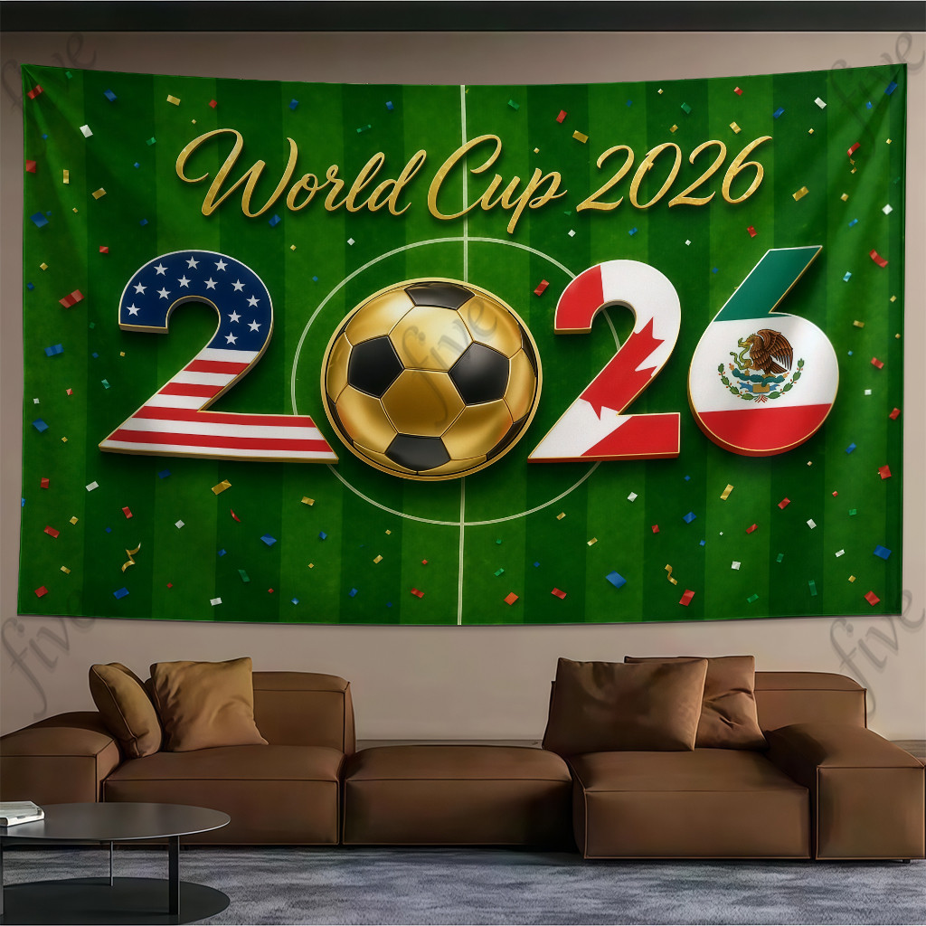2026 พื้นหลังฟุตบอลโลก ดาราฟุตบอล การสนับสนุนผู้เล่น การตกแต่งกิจกรรม ห้องพัก ห้องนั่งเล่น หอพัก แบนเนอร์ตกแต่ง[ZQ]