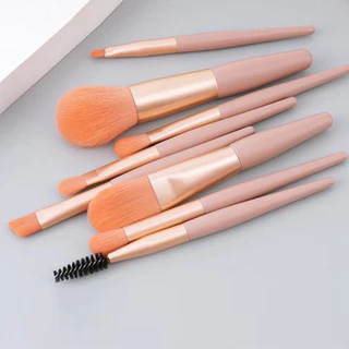 ชุดแปรงแต่งหน้า Makeup Brush แปรงเครื่องสําอาง ขนแปรงนุ่มปลอดภัยไม่แพ้ แบบพกพา8ชิ้น พกพาสะดวก