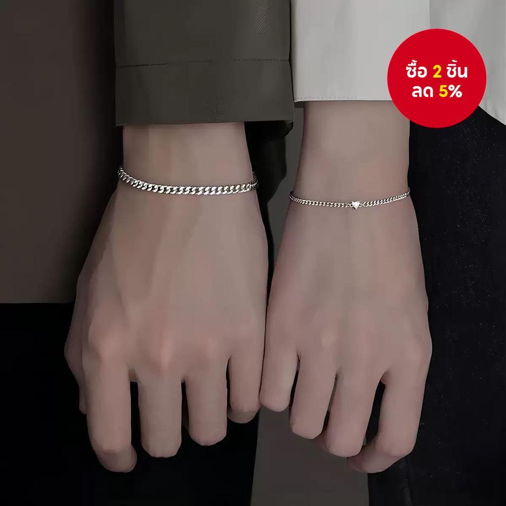 ชุดสร้อยข้อมือหัวใจคู่จับคู่สําหรับของขวัญวันครบรอบรักสไตล์มินิมอลของเธอ