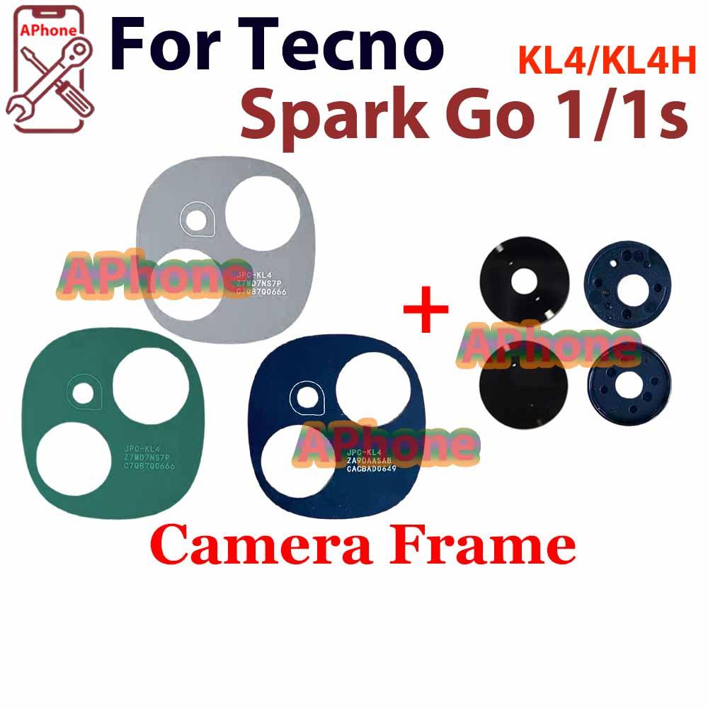 สําหรับ Tecno Spark Go 1 1s KL4 KL4H ฝาครอบเลนส์กล้องพร้อมกรอบ