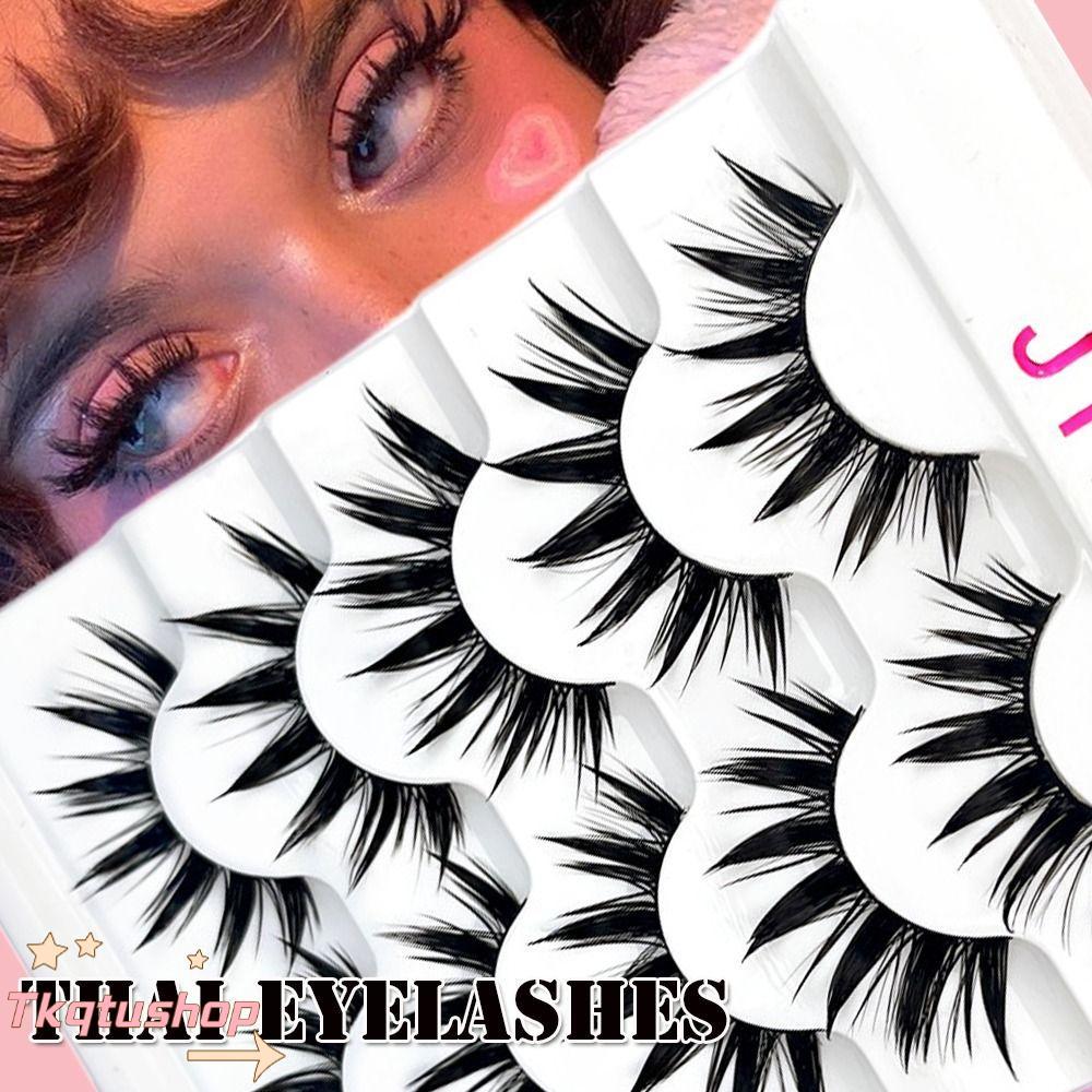 IMIHAN1 Faux Mink Eyelashes Eye เครื่องมือแต่งหน้าขยายหนายาว Handmade Craft Wispy Fluffy