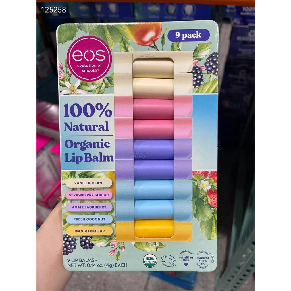 lipbalm ลิปบาล์มบำรุงปาก Shanghai Ready Stock US ซื้อโดยตรง EOS ลิปบาล์มรสผลไม้ให้ความชุ่มชื้นตามธรร