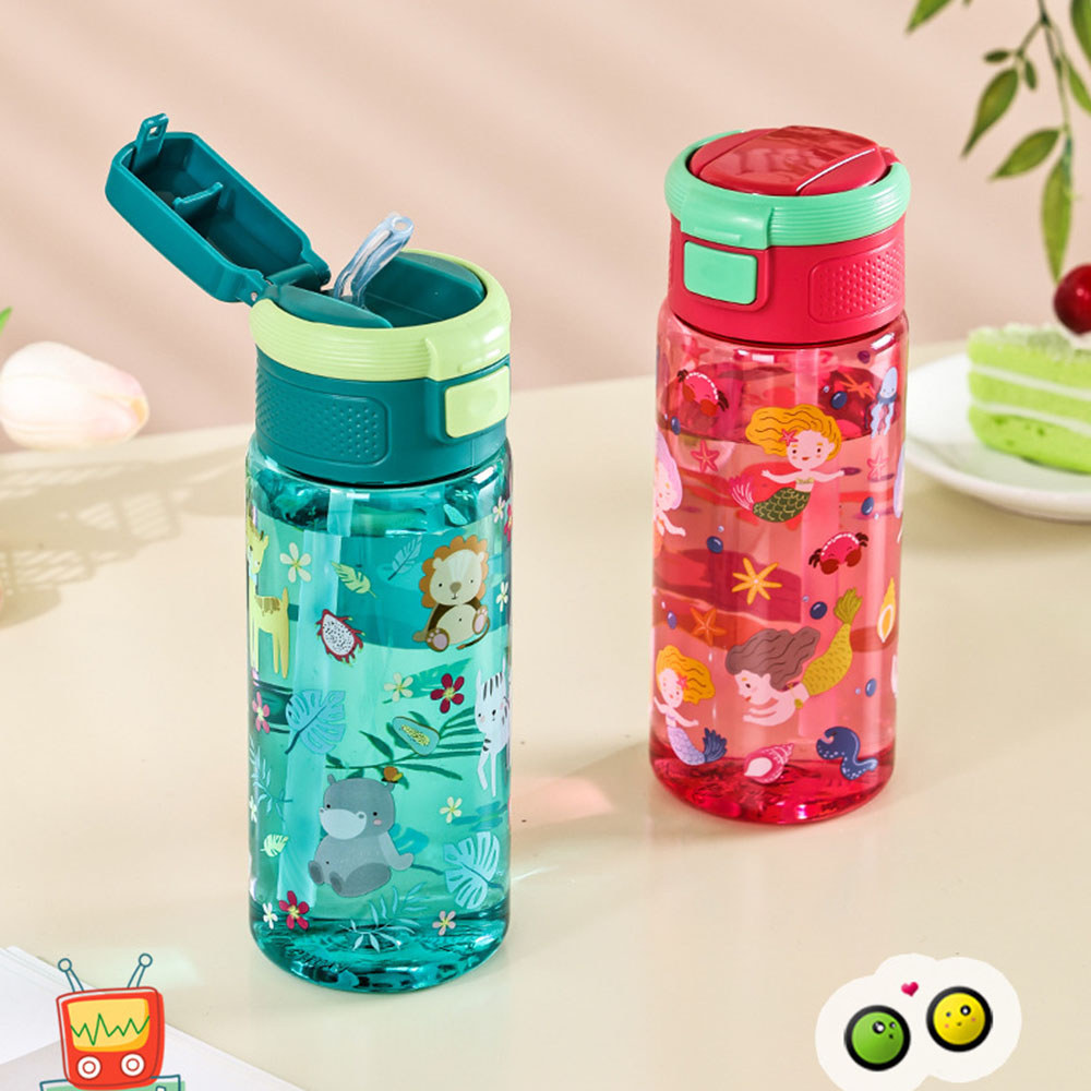 ขวดน้ำ หลอดเด้ง ทรงผอมใส่ข้างกระเป๋า มีสายสะพาย ขนาด 600 ml ส่งทุกวัน