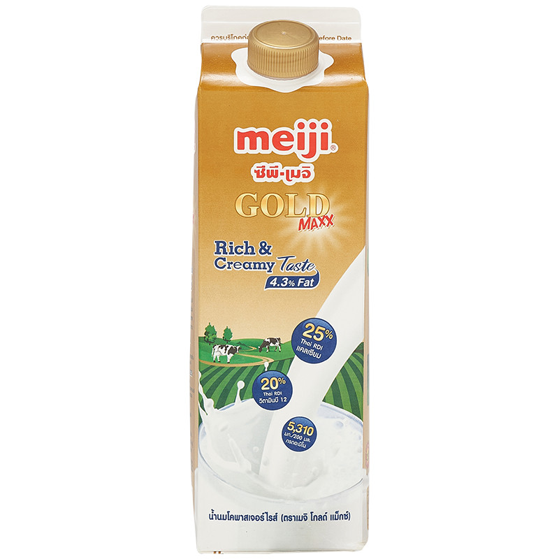 เมจิโกลด์แม็กซ์ 946ซีซี Meiji Gold Maxx Pasteurized Milk 946cc. [หมายเลขบาร์โค้ด 8850329183715 ]