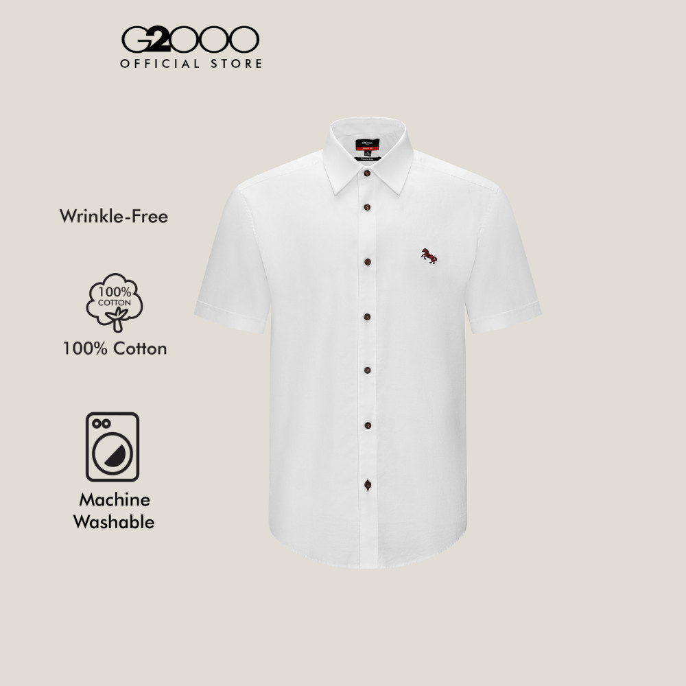 G2000 เสื้อเชิ้ตแขนสั้นลำลองสำหรับผู้ชาย Smart Fit รุ่น 5913099200 สีขาว