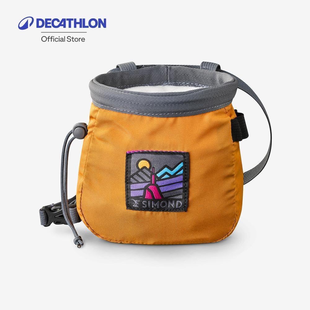 Decathlon Climbing Chalk Bag Vertika Size L - Ochre ถุงชอล์กสำหรับปีนเขาขนาด L รุ่น Vertika - Orange