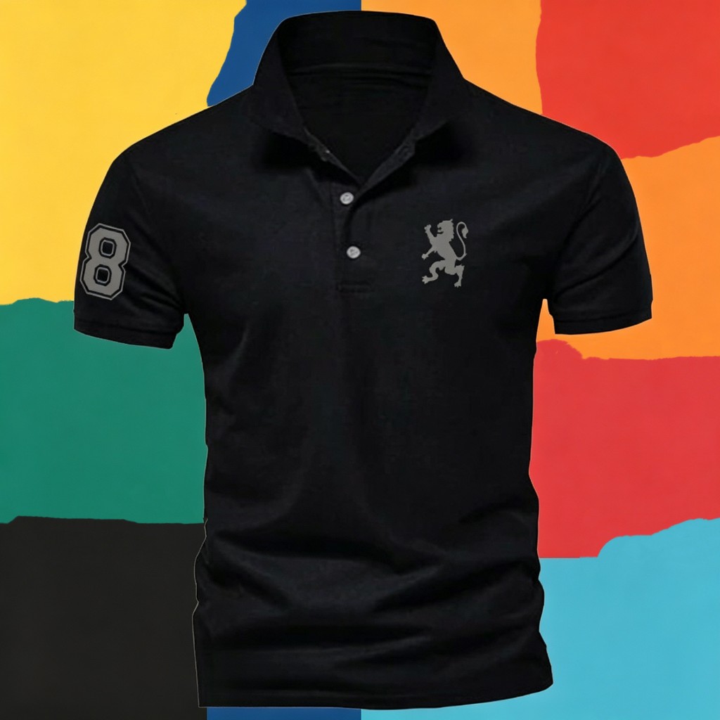 สินค้าแนะนำ: เสื้อโปโลสีเงินลายสิงโต เสื้อยืดแบรนด์เนมปกคอสำหรับ unisex ทรงเข้ารูปพรีเมียม มีสินค้าพร้อมส่ง