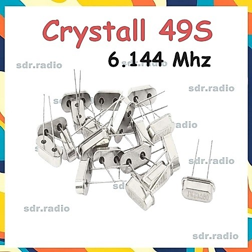 Crystall Dip 49S 6.144MHz 6.144 MHz Crystal XTAL Oscilator Oscilator 2 Pin HC-49