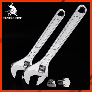 MUSCLE COW ประแจเลื่อนอเนกประสงค์ 3 ขนาด 8/10/12 นิ้ว 200/250/300mm แข็งแรงไม่ลื่น จับลูกปืนแน่น ใช้งานซ่อมประปา ยานยนต์