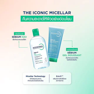 Bioderma Gel Moussant ไบโอเดอร์มา เจลทำความสะอาดผิว 200ml (Sebium/Sensibio)