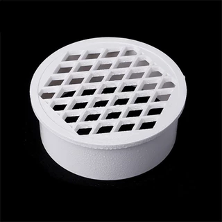 ท่อระบายน้ำพื้น PVC แบบเสียบปลั๊ก ท่อระบายน้ำดาดฟ้า ระเบียง พร้อมตะแกรงกรอง ป้องกันการอุดตัน ฝาปิดทรงกลม