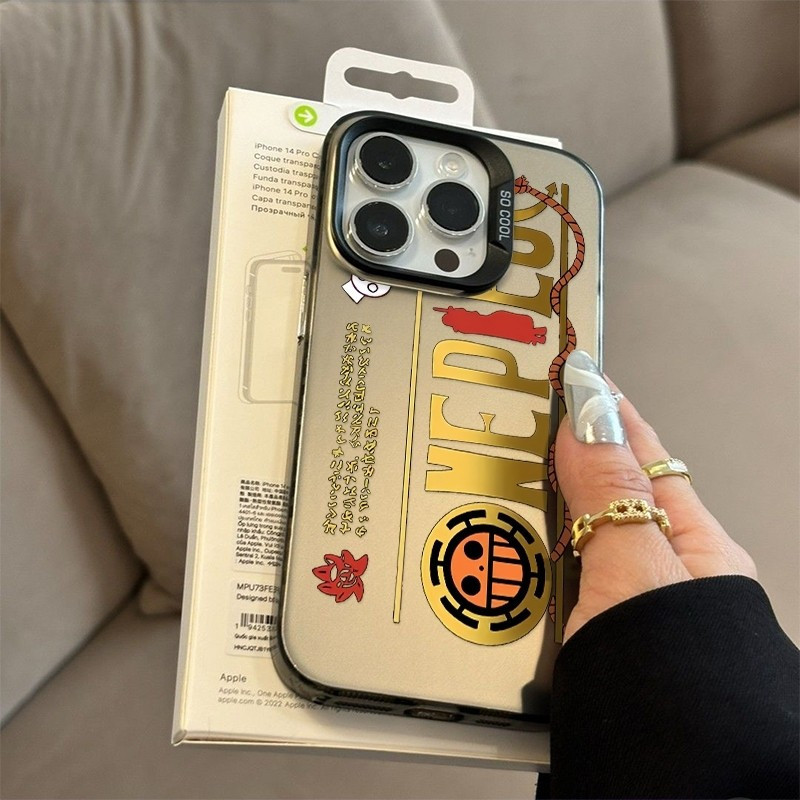 One Piece ข้อความอินเทรนด์ Frosted Case เหมาะสําหรับ iPhone 17 Pro 13 Pro Max 16 Pro 15 Pro Max 12 XS 11 Pro 14 ProMax Soft Edge Shock-proof โทรศัพท์มือถือป้องกันกรณี