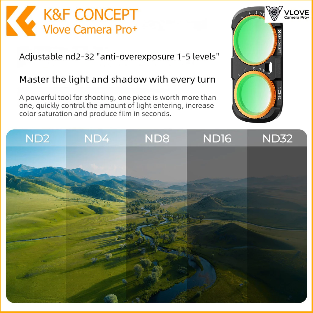K&F Concept Magnetic ND2-32 & Black Soft 1/4 2-in-1Lens Filter สําหรับกล้อง Insta360 Luna Ultra Action thumbnail 3