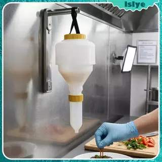[Lslye] ขวดซอสแบบแขวนเครื่องแต่งตัวโปร่งแสงเครื่องจ่ายพวยยาว Conical Body ภาชนะในครัวรีฟิล