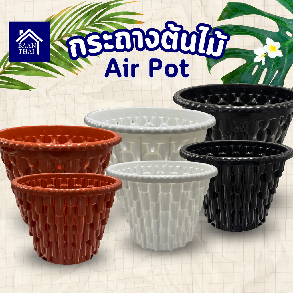 (5 ใบ) กระถาง Air Pot กระถางเร่งราก ขนาด 12.5 และ 15 นิ้ว กระถางปลูกต้นไม้ ระบายอากาศดี ลดรากเน่า