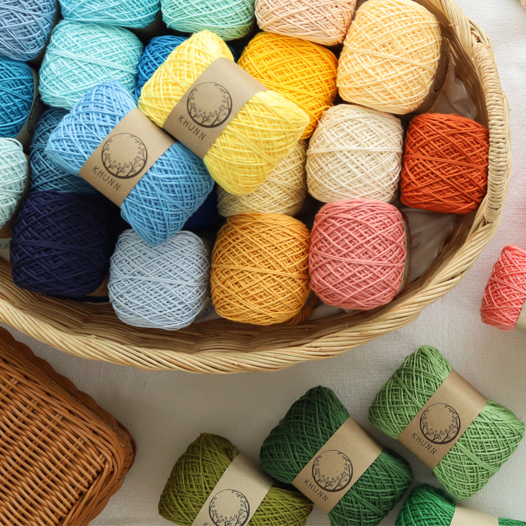 ไหมพรมคอตตอนซอฟต์ 4ply ชุดสีที่2 นุ่มพิเศษ สีไม่ตก ไม่ระคายเคือง ฝ้ายธรรมชาติ - KHUNN (กุณณ์)
