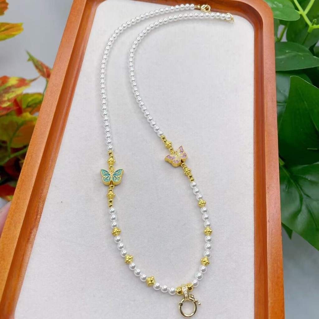 Universal chain สร้อยคอมุกเทียม gourd Bud underbration สร้อยคอสร้อยคอสร้อยคอสร้อยคอสร้อยคอยาวแฟชั่นเ