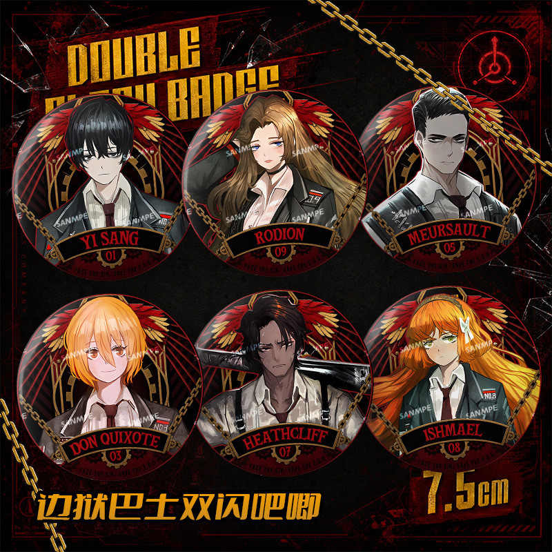 LIMBUS COMPANY 75 มม.ป้าย Tinplate เข็มกลัดโพลารอยด์ Photocard อะนิเมะเกม Merch