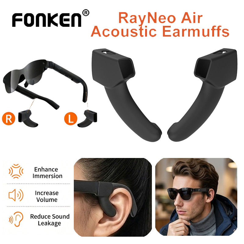 Fonken 1 คู่ซิลิโคนเสียง Guiding Tube สําหรับ RayNeo Air3s/Air3s Pro/Air4/Air4 Pro สมาร์ทแว่นตาอุปกร