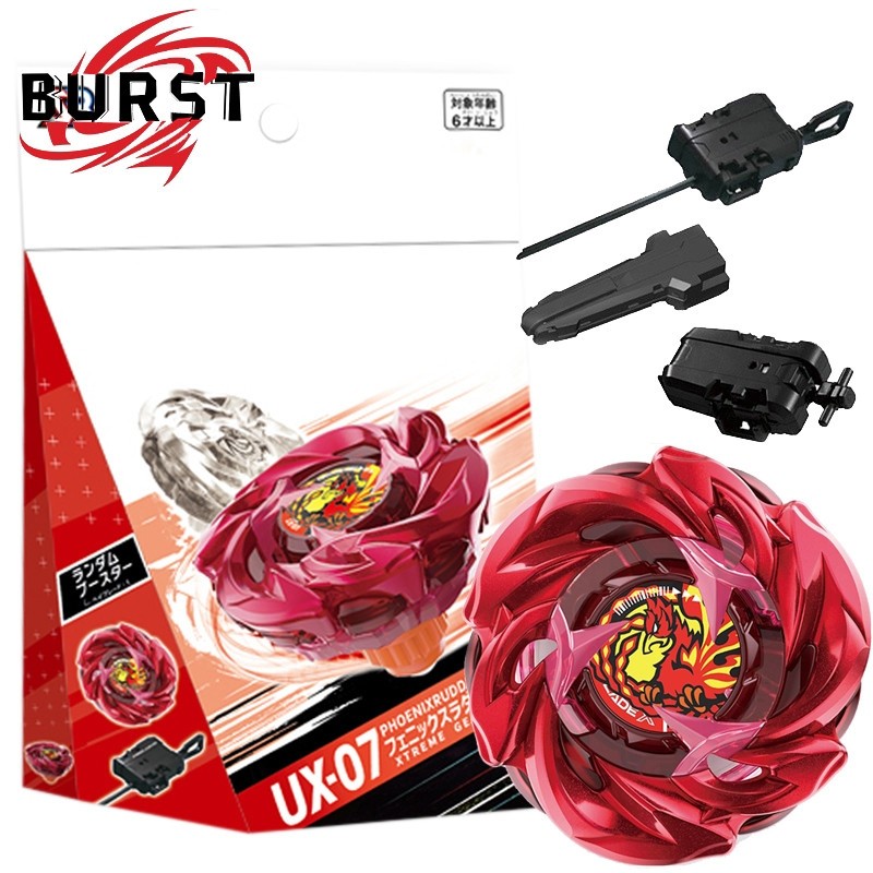 Beyblade x Bey X UX-07 Phoenix Rudder พร้อม Launcher Handle ชุดสําหรับ Bey Burst ของเล่นเด็กสําหรับเ