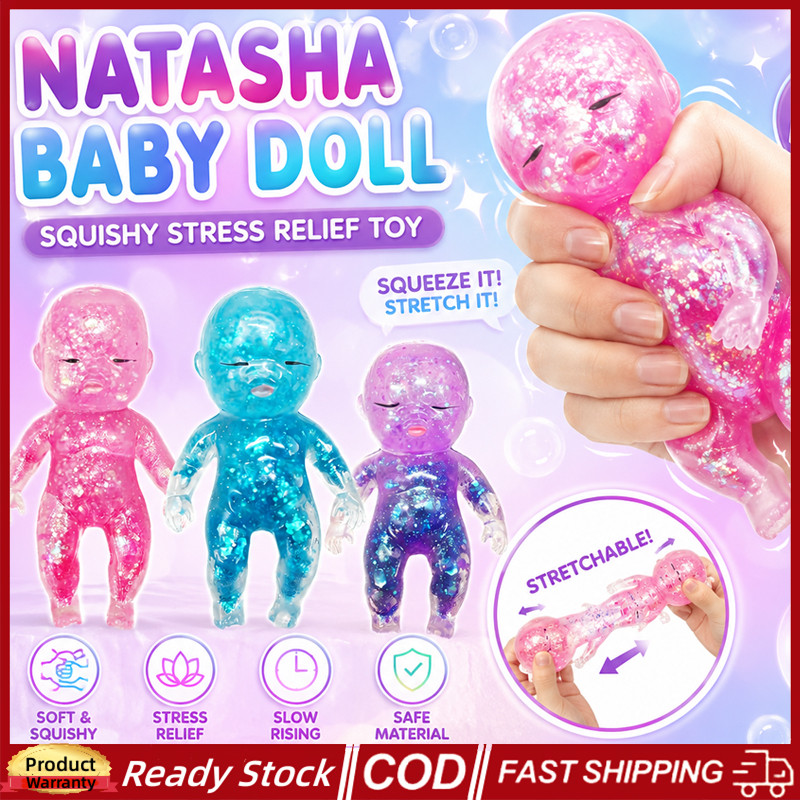 Natasha Needoh Squishy Baby Soft Stress Relief Toy - น่ารัก Sensory Fidget บีบความวิตกกังวลบรรเทาของเล่น