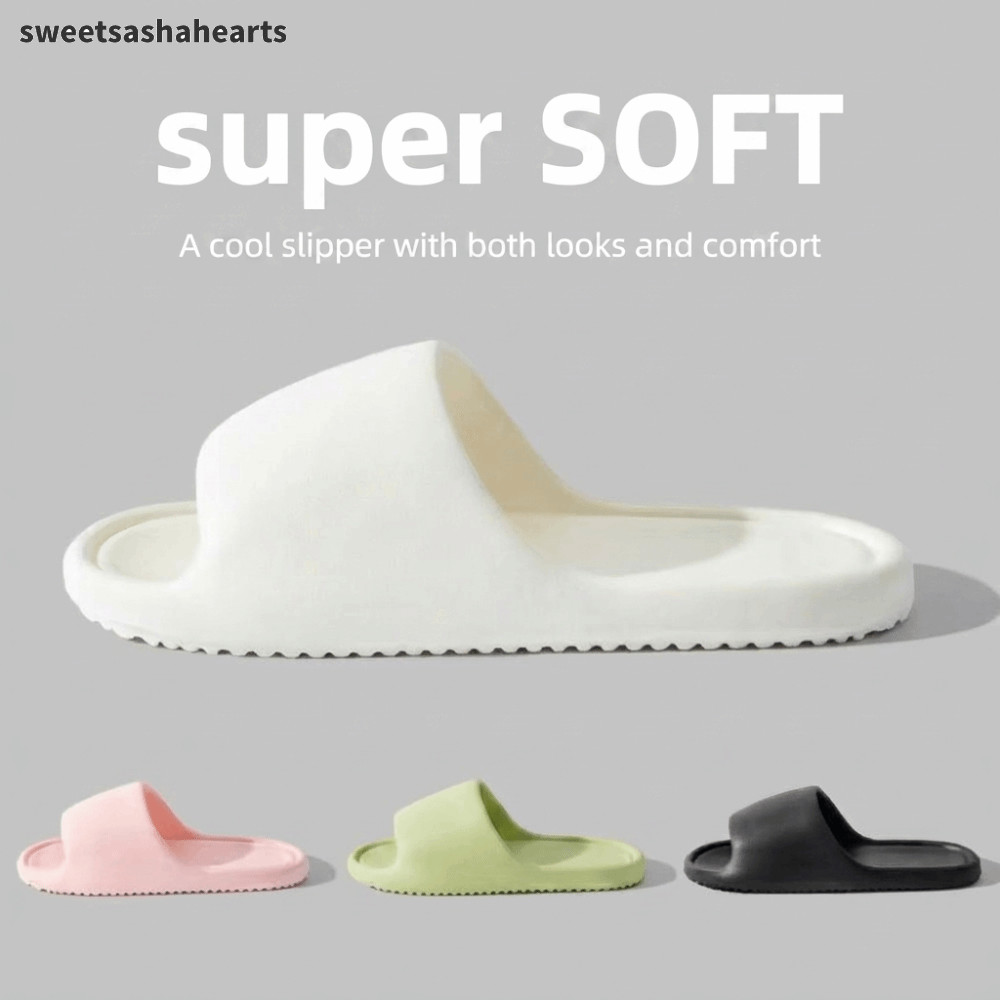 SWEE ผู้หญิง Beaches รองเท้าแตะ, รองเท้าแตะเมฆพื้นนุ่มกันลื่น, แฟชั่น EVA Breathable รองเท้าแตะพื้นหนาห้องน้ําในร่ม