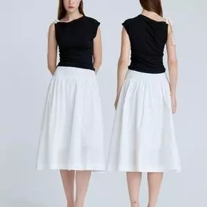 💃🌿White Whisper Skirt แบรนด์GHAOHES ทรงพลิ้วสวย+ตัดตัวประณีต ใส่ออกงานดูหรูหรา สาวออฟฟิศ ตัวเด็ดประจำร้าน