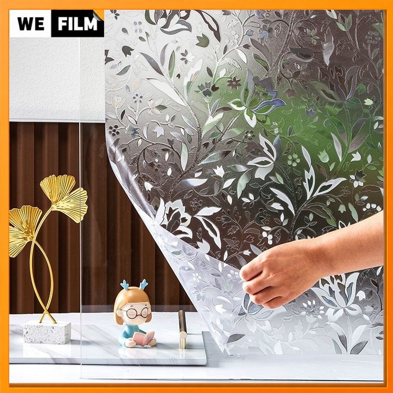 ฟิล์มหน้าต่างคง pvc 2m Glass sticker สติกเกอร์ติดกระจก ฟิล์มแบบสูญญากาศ Easy Remove