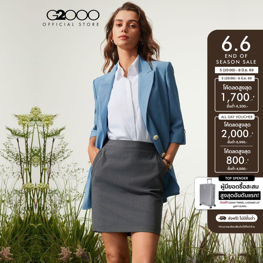 G2000 เสื้อเบลเซอร์สำหรับผู้หญิง Boyfriend Fit รุ่น 5121169675 BLUE