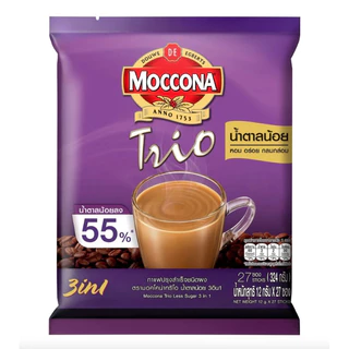 Moccona Trio กาแฟปรุงสำเร็จ มอคโคน่า ทรีโอ 3 in 1 กาแฟปรุงสำเร็จ ชนิดผง พร้อมดื่ม 27 ซอง