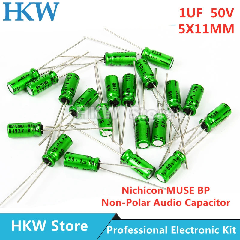 10 ชิ้น/ล็อต 1UF 50V 5X11 มม.Nichicon MUSE BP ES Non Polar Nonpolar Bi ไฮไฟตัวเก็บประจุ 50V1UF ใหม่แ