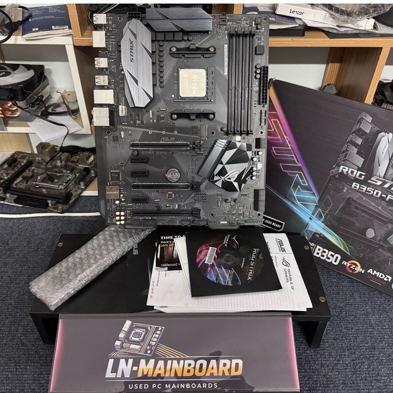 [Mainboard มือสองพร้อม CPU] Asus Rog Strix B350-F Gaming + CPU Ryzen 7 1700