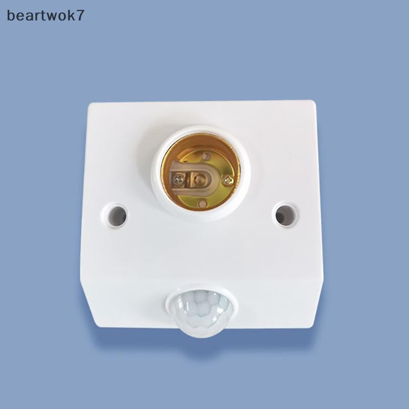 Beartwok7] AC85-265V อัตโนมัติร่างกายมนุษย์อินฟราเรด IR Sensor ผู้ถือโคมไฟหลอดไฟ LED E27 ฐาน PIR เครื่องตรวจจับโคมไฟติดผนัง Soet ใหม่