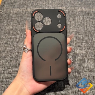 การกระจายความร้อน Matte อะคริลิค Hard Case แม่เหล็กสําหรับ iPhone 17 Pro Max 16 15 14 13 12 11 Pro Max Frosted ฝาครอบกันกระแทก