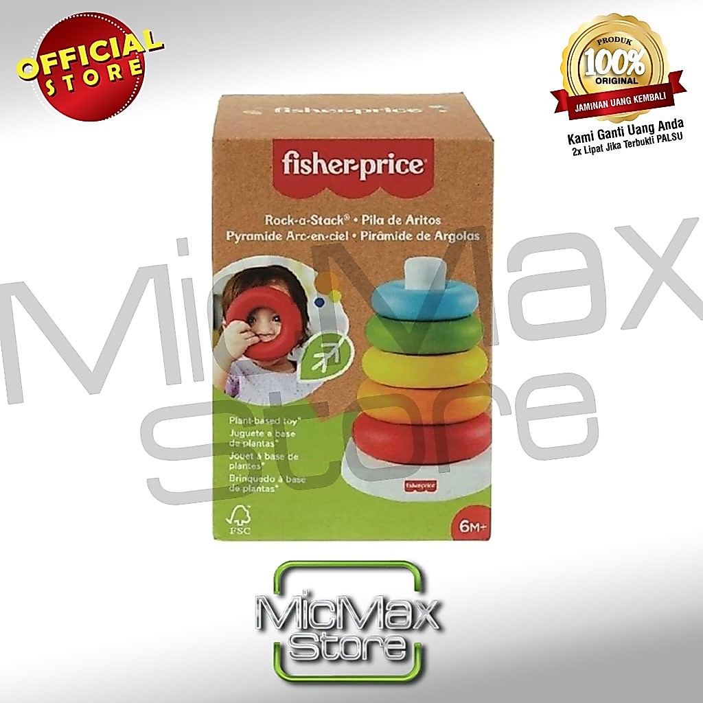 Fisher Price Eco Rock-A-Stack Classic Stacking Toy GYW19